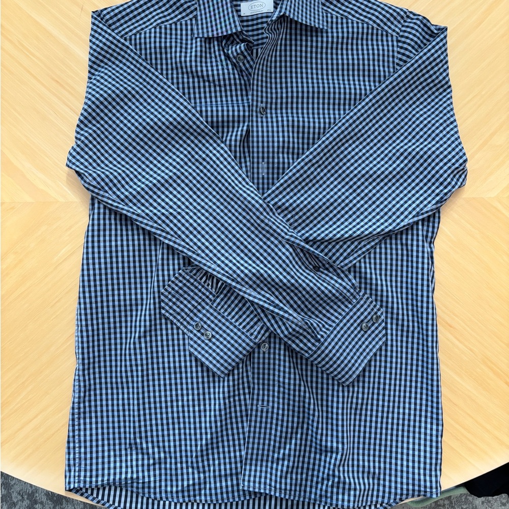 Men's Blue Checkered Shirt
